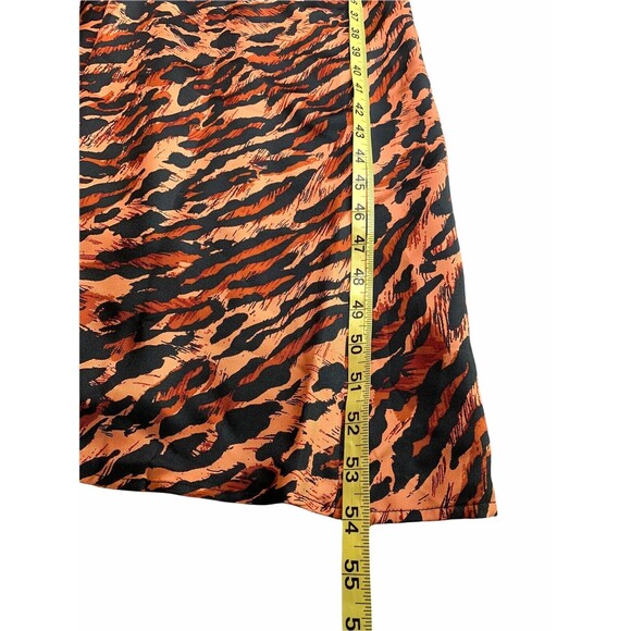 SANDRO Animal Printed Long Sleeve Dress Wildcat Fawn  40 Size 8 NWT - Picture 9 of 12